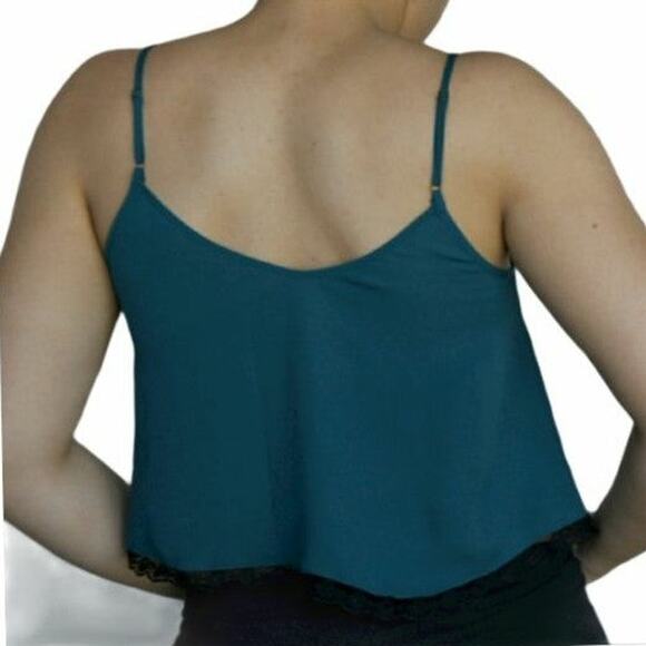 Crop Top Lace Green Straps M - Picture 2 of 2
